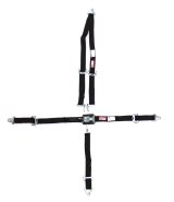 Harness - Junior - 5 Point - Latch and Link - SFI 16.1 - Pull Up Adjust - Bolt-In - V-Type Harness - Black - Kit thumbnail 1