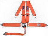 Harness - 5 Point - Latch and Link - SFI 16.1 - Pull Down Adjust - Bolt-In / Wrap Around - Individual Harness - Orange - Kit thumbnail 1