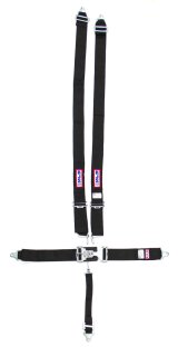 Harness - 5 Point - Latch and Link - SFI 16.1 - 64 in Length - Pull Down Adjust - Bolt-In / Wrap Around - Individual Harness - Black - Kit thumbnail 1
