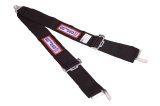 Shoulder Belt - Latch and Link - SFI 16.1 - 75 in Length - 3 in Width - Pull Down Adjust - Bolt-In - V-Type Harness - Black - Each thumbnail 1