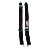 Shoulder Belt - Latch and Link - SFI 16.1 - 44 in Length - 3 in Width - Pull Down Adjust - Bolt-In - Individual Harness - Black - Kit thumbnail 1