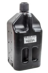 Utility Jug - 5 gal - 9.25 x 9.25 x 20 in Tall - O-Ring Seal Cap - Flip-Up Vent - Square - Plastic - Black - Each thumbnail 1