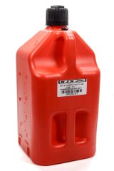 Utility Jug - 5 gal - 9.25 x 9.25 x 20 in Tall - O-Ring Seal Cap - Flip-Up Vent - Square - Plastic - Red - Each thumbnail 1