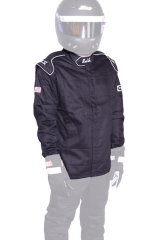 Driving Jacket - Elite Series - SFI 3.2A/1 - Single Layer - Fire Retardant Cotton - Black - 2X-Large - Each thumbnail 1