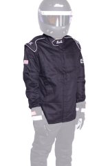 Driving Jacket - Elite Series - SFI 3.2A/5 - Double Layer - Fire Retardant Cotton - Black - 2X-Large - Each thumbnail 1