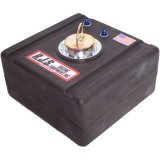 Fuel Cell - Classic Oval / Road Race - 11 gal - 17.5 in Wide x 17.5 in Deep x 9 in Tall - 8 AN Male Outlet - 6 AN Male Vent - Foam - Plastic - Black - Each thumbnail 1