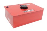Fuel Cell and Can - Classic Oval / Road Race - 15 gal - 25.5 in Wide x 17.5 in Deep x 9.5 in Tall - 8 AN Male Outlet - 6 AN Male Vent - Foam - Steel - Red Powder Coat - Each thumbnail 1