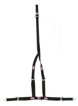 Harness - Buggy Belt - 4 Point - Push Button Buckle - Pull Up Adjust - Bolt-In / Wrap Around - Y-Type Harness - Black - Kit thumbnail 1