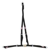 Harness - Buggy Belt - 4 Point - Latch and Link - Pull Down Adjust - Bolt-In / Wrap Around - V-Type Harness - Black - Kit thumbnail 1