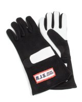 Driving Gloves - SFI 3.3/5 - Double Layer - Nomex / Leather - Black - Medium - Pair thumbnail 1