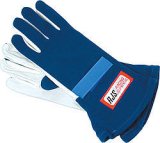 Driving Gloves - SFI 3.3/1 - Single Layer - Nomex / Leather - Blue - Medium - Pair thumbnail 1