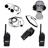 2-Way Radio - Pro Series - 2 Man - 200 Channel - Pouch / Charger / Earphones / Mic / Headset - Plastic - Black Kit thumbnail 1