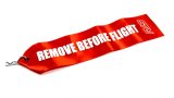 Drag Parachute Flag - Remove Before Flight - RJS Logo - Red / White Lettering - Each thumbnail 1