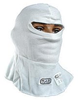 Head Sock - Single Eyeport - SFI 3.3 - Double Layer - Nomex - White - One Size Fits All - Each thumbnail 1