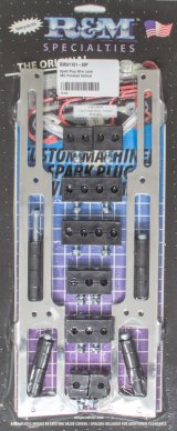 Spark Plug Wire Loom - Valve Cover Mount - 7-9 mm - Vertical - Polished Bracket Included - Plastic - Black - Clamp Style - Small Block Chevy - Kit thumbnail 1