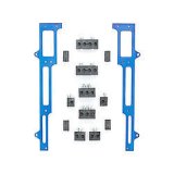 Spark Plug Wire Loom - Valve Cover Mount - 7-9 mm - Horizontal - Blue Bracket Included - Plastic - Black - Clamp Style - Small Block Chevy - Kit thumbnail 1