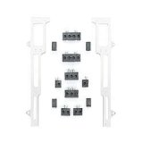 Spark Plug Wire Loom - Valve Cover Mount - 7-9 mm - Horizontal - Satin Bracket Included - Plastic - Black - Clamp Style - Small Block Chevy - Kit thumbnail 1