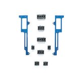 Spark Plug Wire Loom - Valve Cover Mount - 7-9 mm - Horizontal - Blue Bracket Included - Plastic - Black - Clamp Style - Ford FE-Series - Kit thumbnail 1