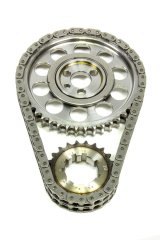 Timing Chain Set - Red Series - Double Roller - Keyway Adjustable - 0.010 in Shorter - Needle Bearing - Billet Steel - Small Block Chevy - Kit thumbnail 1