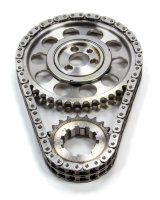 Timing Chain Set - Red Series - Double Roller - Keyway Adjustable - 0.005 in Shorter - Needle Bearing - Billet Steel - Small Block Chevy - Kit thumbnail 1