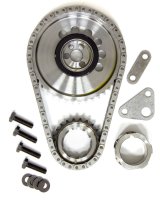 Timing Chain Set - Red Series - Double Roller - Keyway Adjustable - Needle Bearing - Billet Steel - GM LS-Series - Kit thumbnail 1