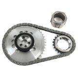 Timing Chain Set - Red Series - Single Roller - Keyway Adjustable - 0.005 in Shorter - Needle Bearing - Billet Steel - 4X Reluctor - GM LS-Series - Kit thumbnail 1