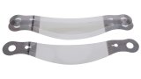 Helmet Shield Tear Off - Xstack 10 - 2 mm Thick - 12.125 in Center to Center - Plastic - Clear - Bell / G-Force / RJS / Zamp Helmets - Set of 30 thumbnail 1
