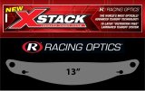 Helmet Shield Tear Off - 2 mm Thick - 13 in Center to Center - Plastic - Smoke - Arai GP7 - Set of 3 thumbnail 1