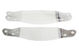 Helmet Shield Tear Off - Xstack 10 - 2 mm Thick - 11.5 in Center to Center - Plastic - Clear - Arai / Bell / HJC / Icon / Shoei / Stand Helmets - Set of 30 thumbnail 1
