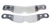 Helmet Shield Tear Off - Xstack 10 - 2 mm Thick - 11.5 in Center to Center - Nose Notch - Plastic - Clear - Impact Helmets - Set of 30 thumbnail 1