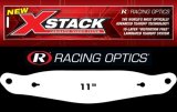 Helmet Shield Tear Off - Xstack 10 - 2 mm Thick - 11 in Center to Center - Plastic - Clear - Shoei / KBC / Scorpion / Rockhard Helmets - Set of 30 thumbnail 1