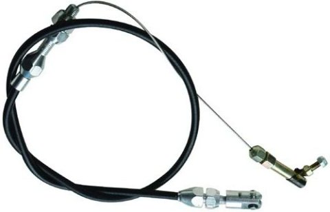 Throttle Cable - 2 ft Long - Hardware Included - Black Housing - Natural - Universal - Kit