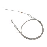 Throttle Cable - 4 ft Long - Hardware Included - Stainless Braided Housing - Natural - Universal - Each thumbnail 1