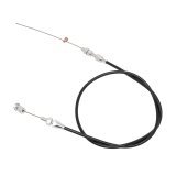 Throttle Cable - 4 ft Long - Hardware Included - Black Rubber Housing - Natural - Universal - Each thumbnail 1