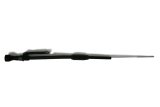 Engine Oil Dipstick - Flexible - Block Mount - Braided Stainless - Aluminum - Black Anodized - Small Block Chevy - Each thumbnail 1