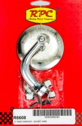 Mirror - Peep - Side View - Round - 3 in Diameter - Steel - Chrome - Each thumbnail 1