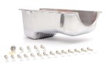 Engine Oil Pan - Rear Sump - 4 qt - Stock Depth - Aluminum - Polished - 1-Piece Seal - Small Block Chevy - Each thumbnail 1