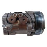 Air Conditioning Compressor - Sanden 7176 Compact - 6-Rib Serpentine Pulley - Natural - Universal - Each thumbnail 1