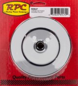 Power Steering Pump Pulley - V-Belt - 2 Groove - Bolt-On - 5.875 in Diameter - Steel - Chrome - Saginaw - Each thumbnail 1