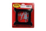 Carburetor Spacer - 1 in Thick - Open - Square Bore - Gaskets / Hardware Included - Phenolic - Black - Each thumbnail 1