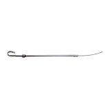 Engine Oil Dipstick - Solid Tube - Block Mount - 21 in Long - Steel - Chrome - Small Block Mopar - Each thumbnail 1