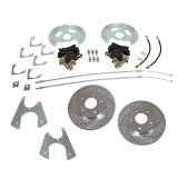 Brake System - Disc Conversion - Rear - 1 Piston Caliper - 11.000 in Plain Rotor - Iron - Natural - GM A-Body 1964-72 - Kit thumbnail 1