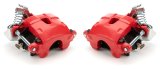 Brake Caliper - Driver / Passenger Side - 1 Piston - 2.000 in Bore - Rear - Iron - Red Paint - 0.980 in Thick Rotor Maximum - 5.438 in in Floating Mount - GM A-Body 1978-88 / GM F-Body 1968-79 - Pair thumbnail 1