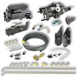 Master Cylinder and Booster - 1 in Bore - Dual Integral Reservoir - Hydro-Boost - Aluminum - Black Paint - GM Fullsize Truck 1973-87 - Kit thumbnail 1