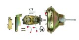 Master Cylinder and Booster - 1.125 in Bore - Dual Integral Reservoir - 11 in OD - Single Diaphragm - Steel - Cadmium - Various Applications - Kit thumbnail 1