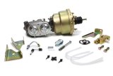 Master Cylinder and Booster - 1 in Bore - Dual Integral Reservoir - 8 in OD - Single Diaphragm - Steel - Cadmium - GM - Various Applications - Kit thumbnail 1