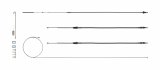 Parking Brake Cable - Braided Stainless - Natural - GM F-Body 1968-69 - Kit thumbnail 1