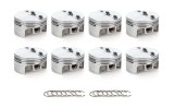 Piston - AutoTec - Forged - Flat Top - 4.040 in Bore - 1.5 x 1.5 x 3.0 mm Ring Grooves - Minus 5.00 cc - Coated Skirt - Small Block Chevy - Set of 8 thumbnail 1