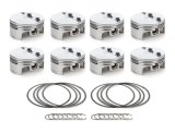 Piston - AutoTec - Forged - Flat Top - 4.030 in Bore - 1.5 x 1.5 x 3.0 mm Ring Grooves - Minus 5.00 cc - Coated Skirt - Small Block Chevy - Set of 8 thumbnail 1