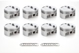 Piston - AutoTec - Forged - Dished - 4.030 in Bore - 1.5 x 1.5 x 3.0 mm Ring Grooves - Minus 12.30 cc - Coated Skirt - Small Block Chevy - Set of 8 thumbnail 1